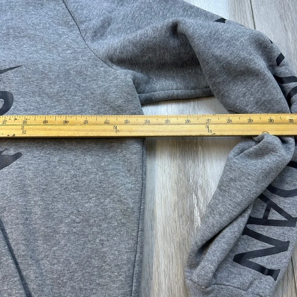Nike Jordan Jumpman Logo Hoodie Mens Large Gray Black Sweatshirt Hooded Men
